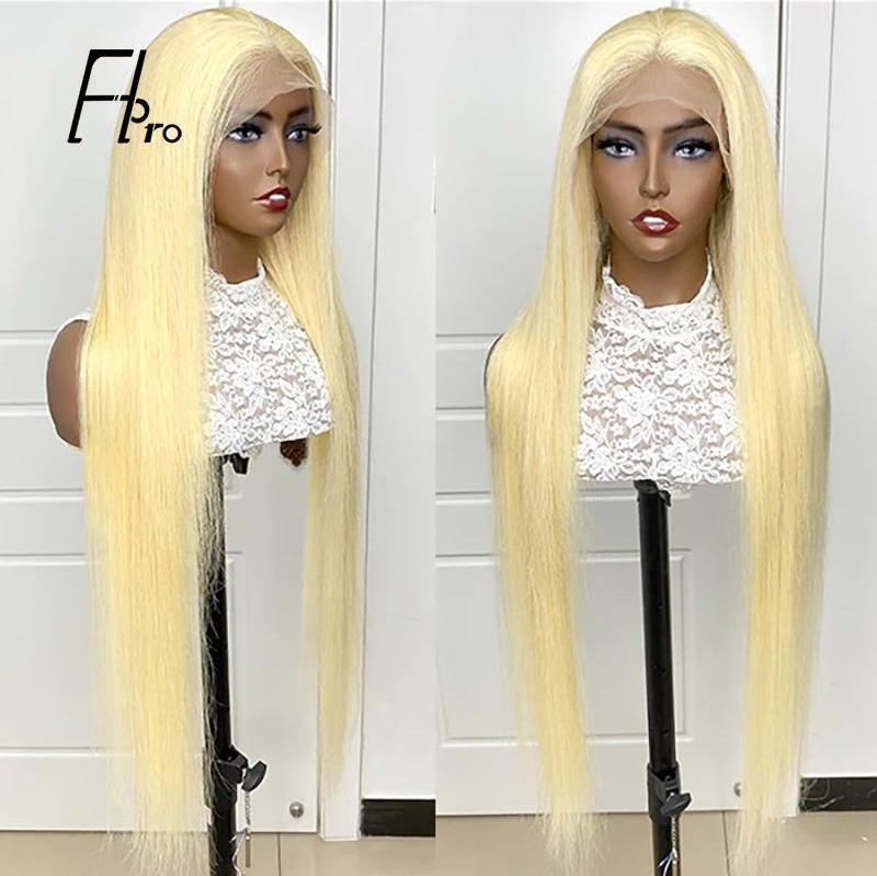 High Density 613# Blonde Full Lace Wig Straight Baby Hair